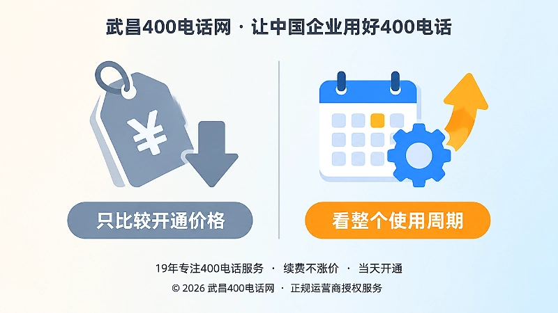 只比较开通价格与关注整个使用周期的对比图
